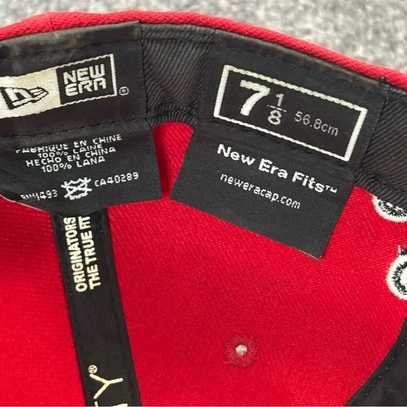 New Era 59FIFTY Cincinnati Reds Hat 7 1/8 Red Mr. Redlegs Mascot Fitted Cap MLB - Picture 10 of 10